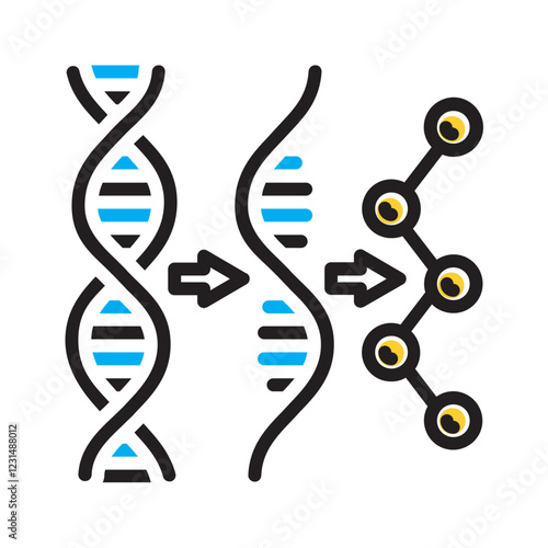 Vector multi color icon for Transcription