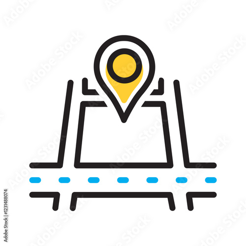 Vector multi color icon for Zoning