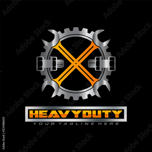 Heavy machine business logo idea