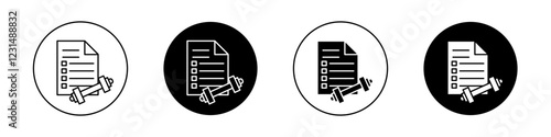 Fitness plan icons vector graphics collection on white background