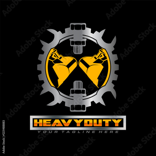 Heavy machine business logo idea