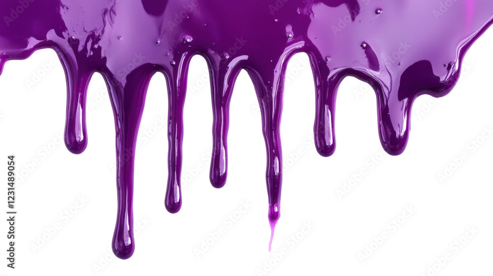 Purple paint dripping with transparent background Purple paint dripping with transparent background