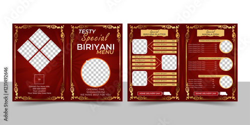 Biryani Vector Food Menu Layout