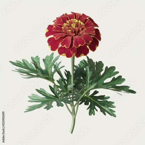 a fig marigold Flower isolated on a white background photo