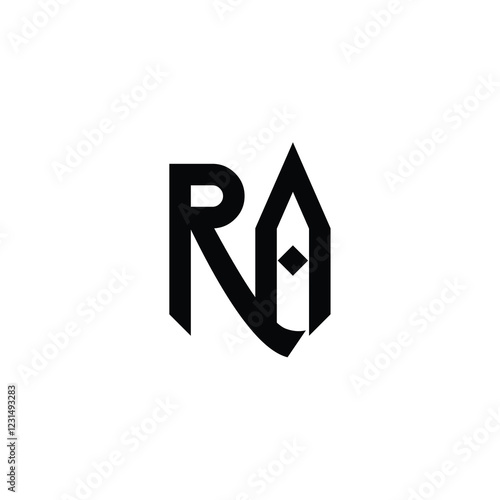 RA monogram logo design letter text name symbol monochrome logotype alphabet character simple logo