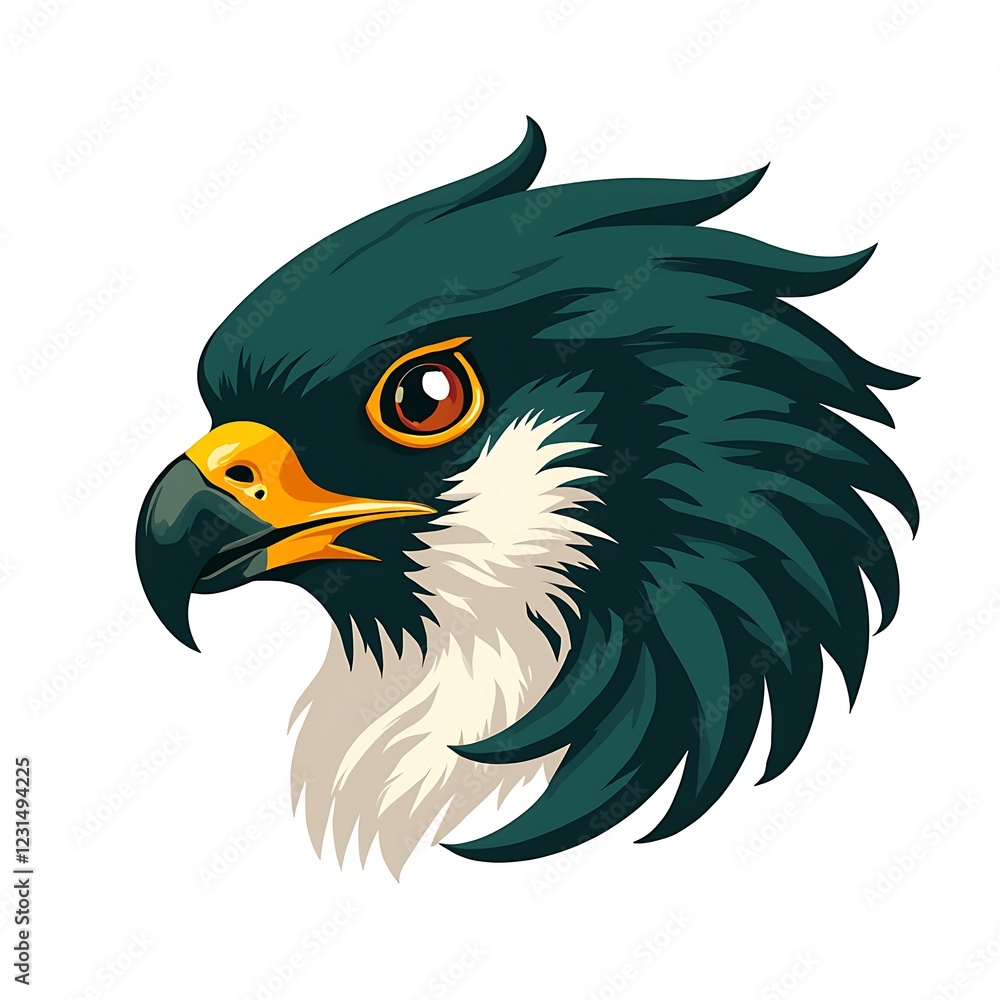 Fototapeta premium bald eagle head logo