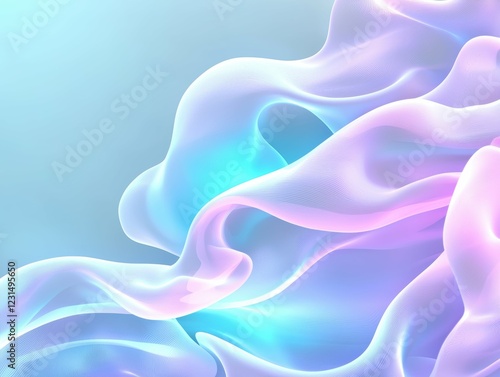 Wallpaper Mural Colorful abstract fabric wave illustration. Torontodigital.ca