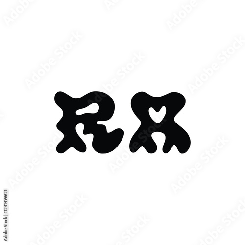 RA monogram logo design letter text name symbol monochrome logotype alphabet character simple logo