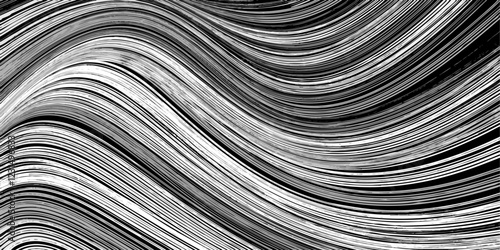 black and white abstract Wave Line Background with line art backdrop