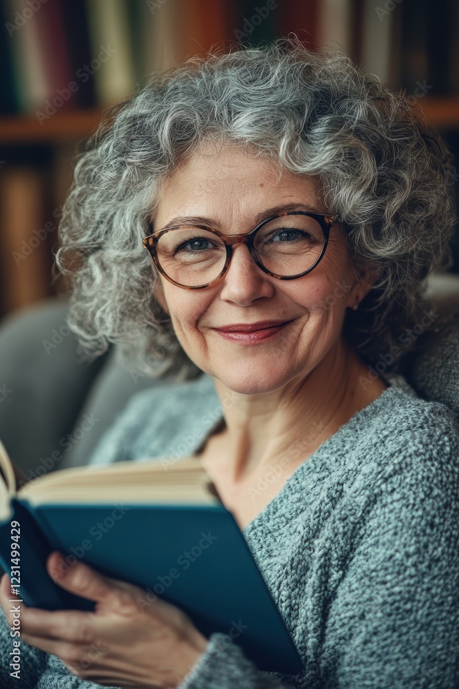 Woman reading a book while sitting in a cozy living room, showcasing leisure, knowledge, and a love for literature. Focus on relaxation and enrichment at home. Woman reading a book while sitting in a cozy living room, showcasing leisure, knowledge, and a love for literature. Focus on relaxation and enrichment at home.