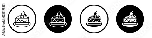 Cake icons pack in black and white versions for web.