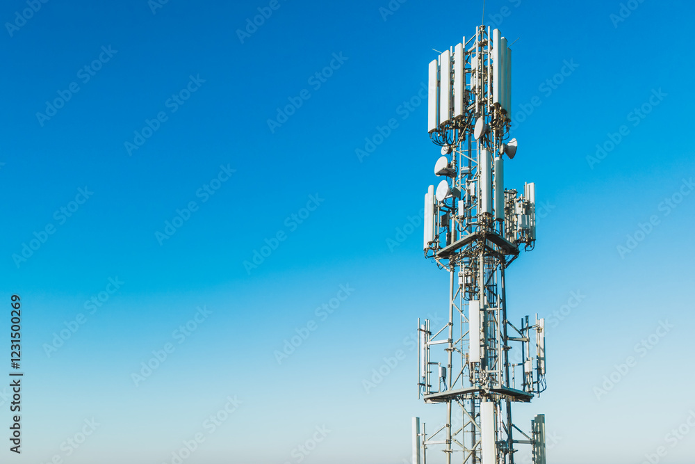 Telecom tower for wireless signal transmission Telecom tower for wireless signal transmission