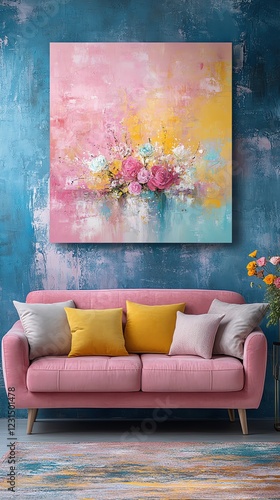 Pastel Rose Bouquet: An Impressionistic Floral Painting