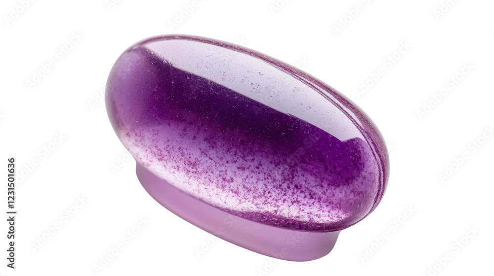 Purple and pink softgel capsule with transparent background Purple and pink softgel capsule with transparent background