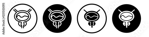 Prostate icons pack in black and white versions for web.