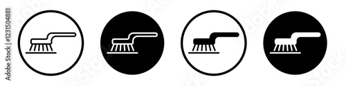 Wire brush icons pack in black and white versions for web.