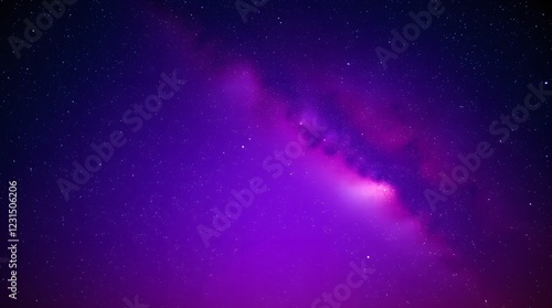Fototapeta Naklejka Na Ścianę i Meble -  Futuristic purple space particles forming in a neon glow, creating a dynamic abstract background.