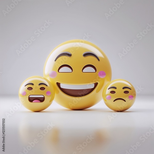 Wallpaper Mural smiley faces on white Torontodigital.ca