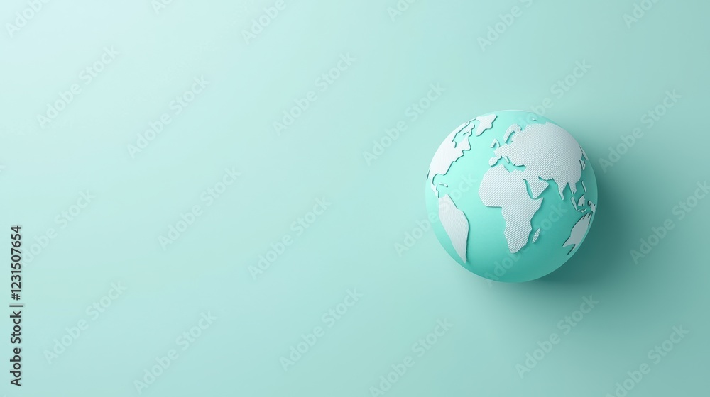 globe minimalist Flat Rotating flat globe animation, seamless loop, educational and informative visual globe minimalist Flat Rotating flat globe animation, seamless loop, educational and informative visual