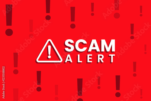 Scam alert warning background to keep you safe from online fraud