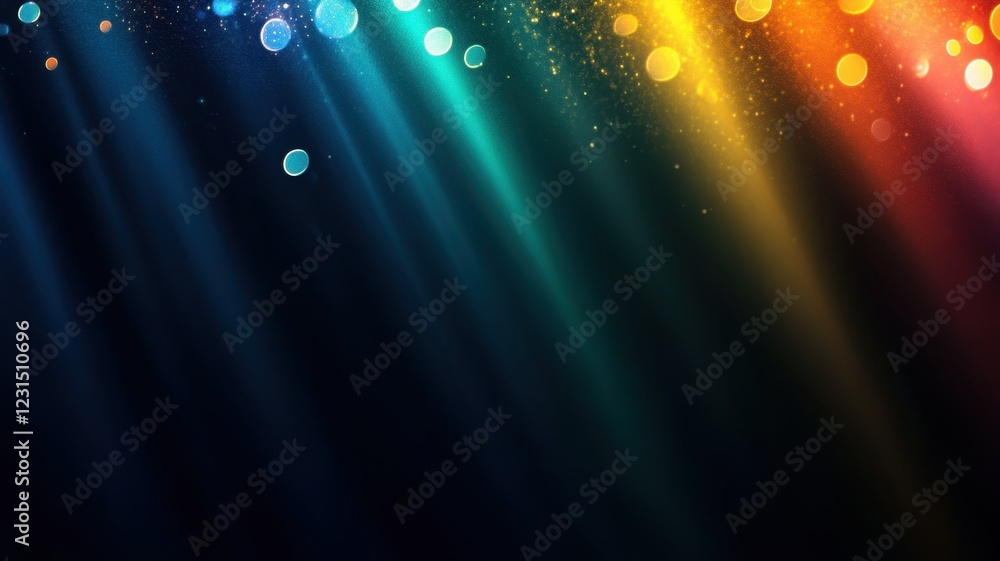 Obraz premium Vibrant Abstract Light Beams Creating a Stunning Bokeh Effect in Vivid Colors