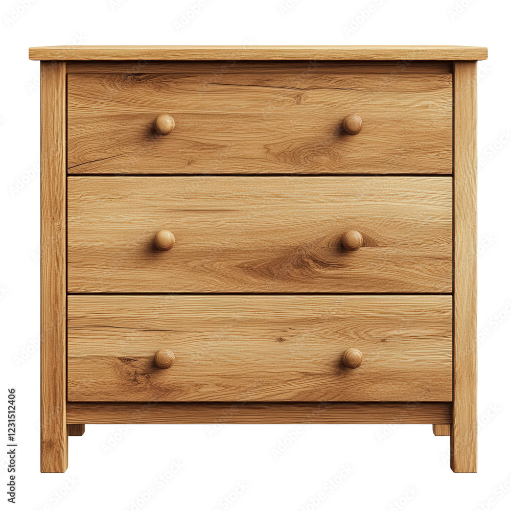 Modern Wooden Chest of Drawers with Three Spacious Storage Compartments Modern Wooden Chest of Drawers with Three Spacious Storage Compartments