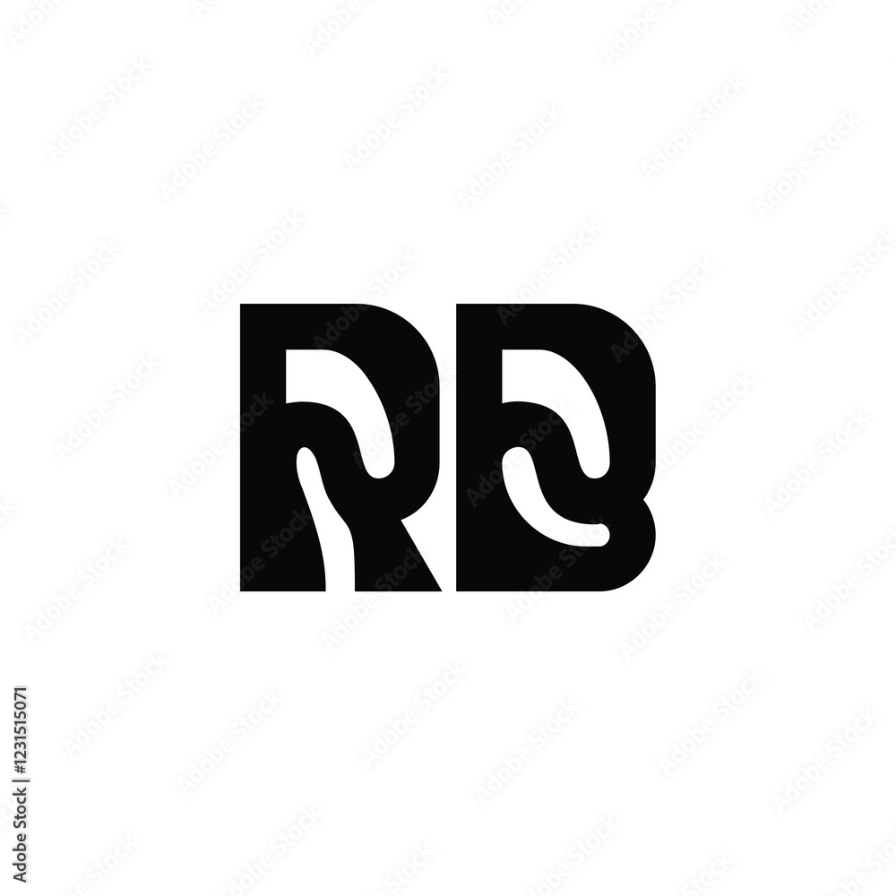 RB monogram logo design letter text name symbol monochrome logotype alphabet character simple logo RB monogram logo design letter text name symbol monochrome logotype alphabet character simple logo