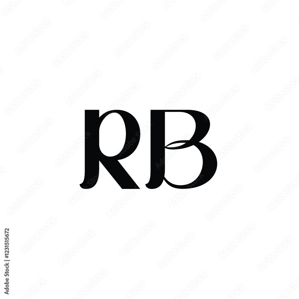RB monogram logo design letter text name symbol monochrome logotype alphabet character simple logo RB monogram logo design letter text name symbol monochrome logotype alphabet character simple logo