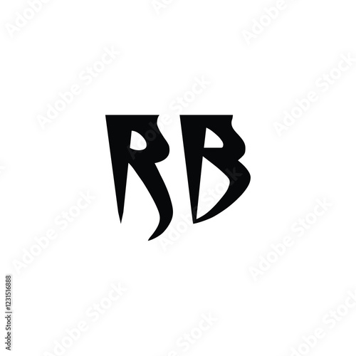 RB monogram logo design letter text name symbol monochrome logotype alphabet character simple logo