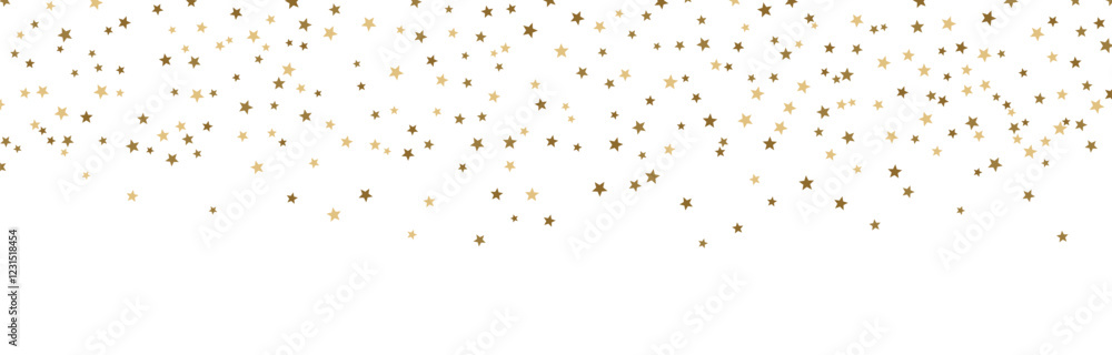 Obraz premium Seamless golden confetti stars background