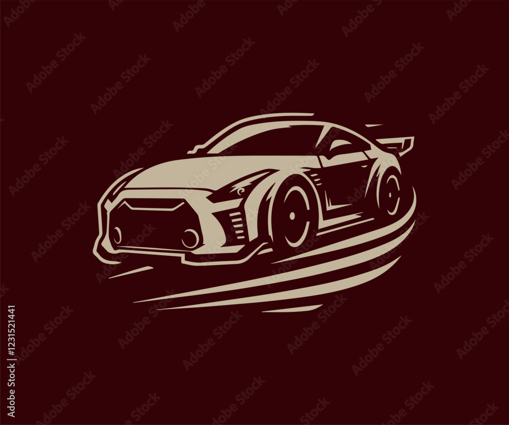 Obraz premium sport car vector logo design template. sports car vector logo design