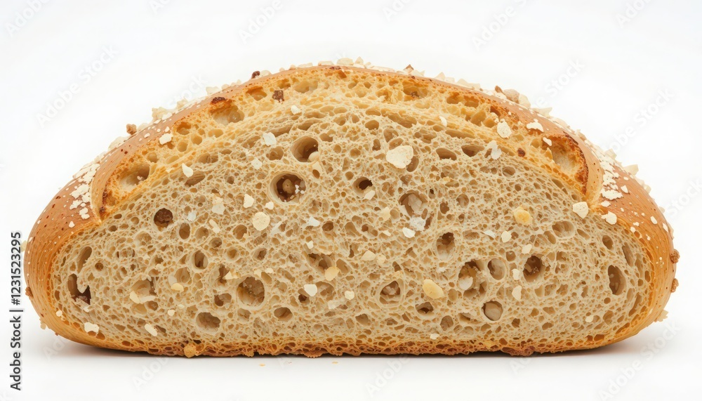 Close-up of a wholesome, textured loaf of bread. Close-up of a wholesome, textured loaf of bread.