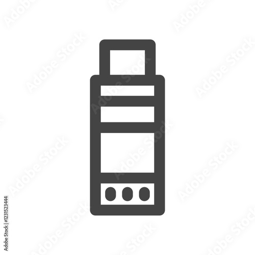 線画学校道具関連の単品アイコン　スティックのり
