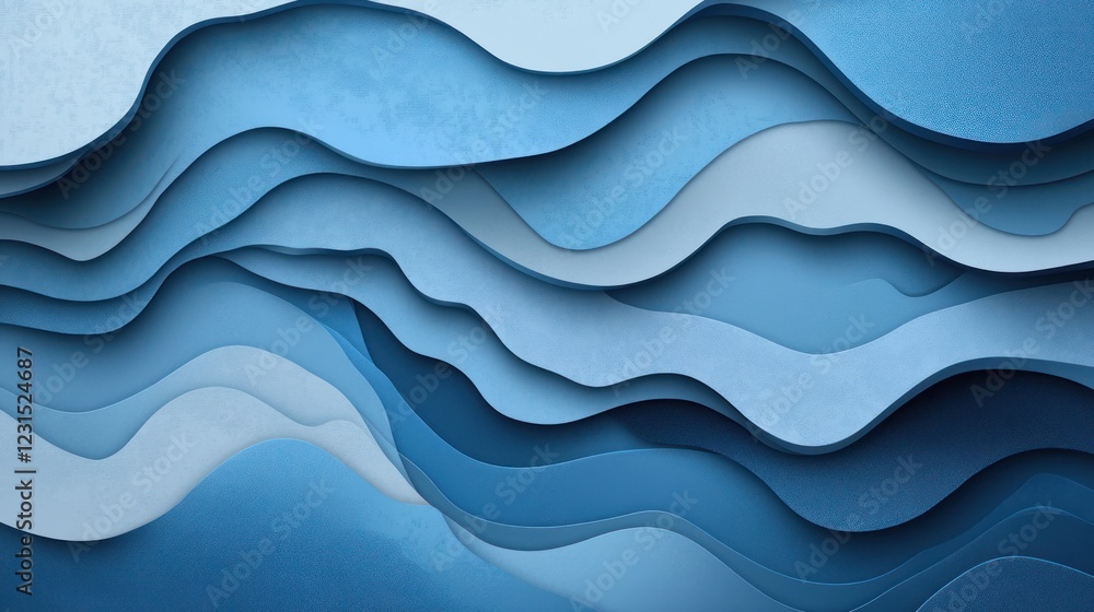 Abstract blue layered waves background design Abstract blue layered waves background design
