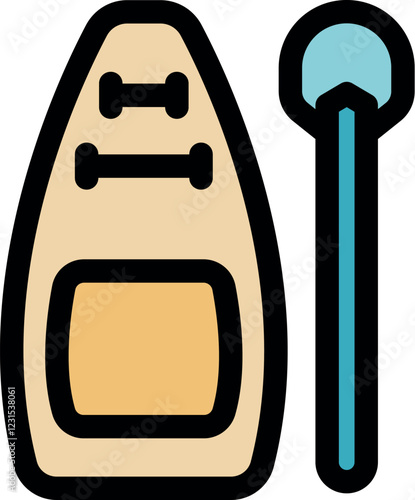 Kayak and paddle icon representing kayaking, canoeing, and outdoor recreation on lakes or rivers