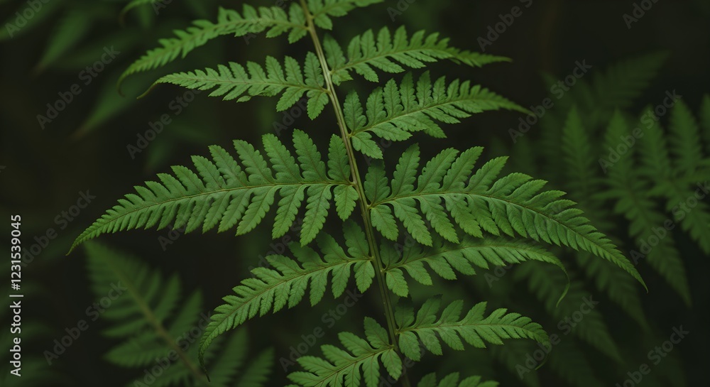 Close-up Botanical Background of a Green Fern Leaf with Intricate Details Close-up Botanical Background of a Green Fern Leaf with Intricate Details