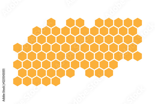 Propolis Honeycomb pattern icon. Honeycomb structure logo. Honey, pollen, wax, parchment and bee products. Stock vector illustration isolated on a white background.
