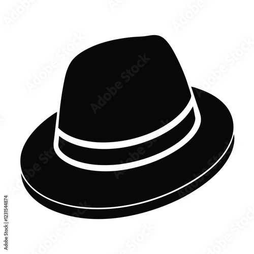 Fedora hat silhouette design for fashion and accessories