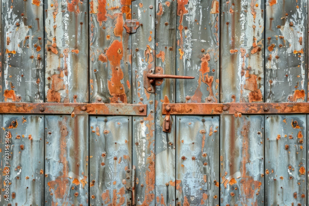 Image of Old industrial metal fence or gate. Texture for background usage Image of Old industrial metal fence or gate. Texture for background usage
