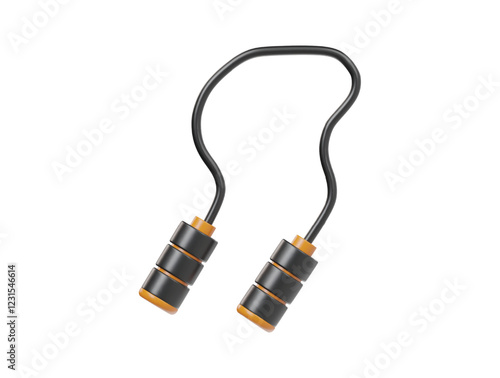 3d jump rope icon 3d render illustration