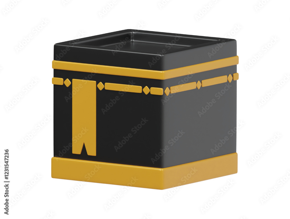 Kaaba icon 3d render illustration Kaaba icon 3d render illustration