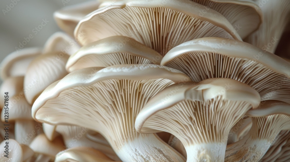 Mushroom presented on a subtle background, colorful fungi snapshot. Background reserved, mushroom vibrant. Mushroom presented on a subtle background, colorful fungi snapshot. Background reserved, mushroom vibrant.