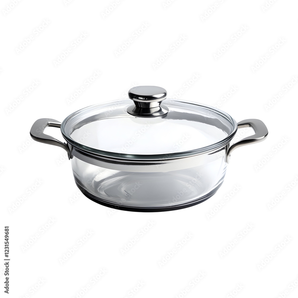 Heavy-Duty Glass Casserole Dish with Airtight Lid Isolated on Transparent Background Heavy-Duty Glass Casserole Dish with Airtight Lid Isolated on Transparent Background