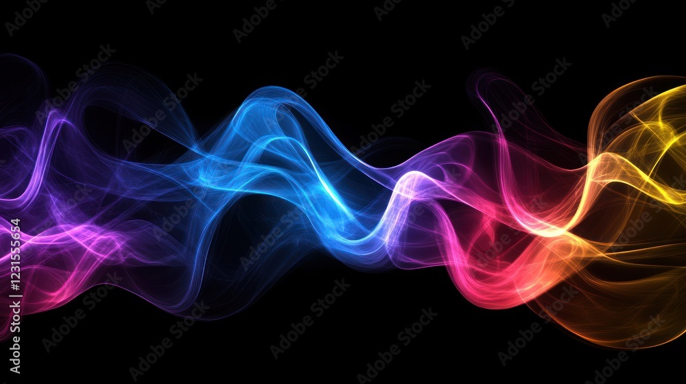 Abstract colorful waves of light creating a vibrant, dynamic visual effect. Abstract colorful waves of light creating a vibrant, dynamic visual effect.