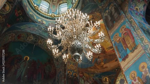 Interior decoration of the Church of the Savior on Spilled Blood, St. Petersburg.