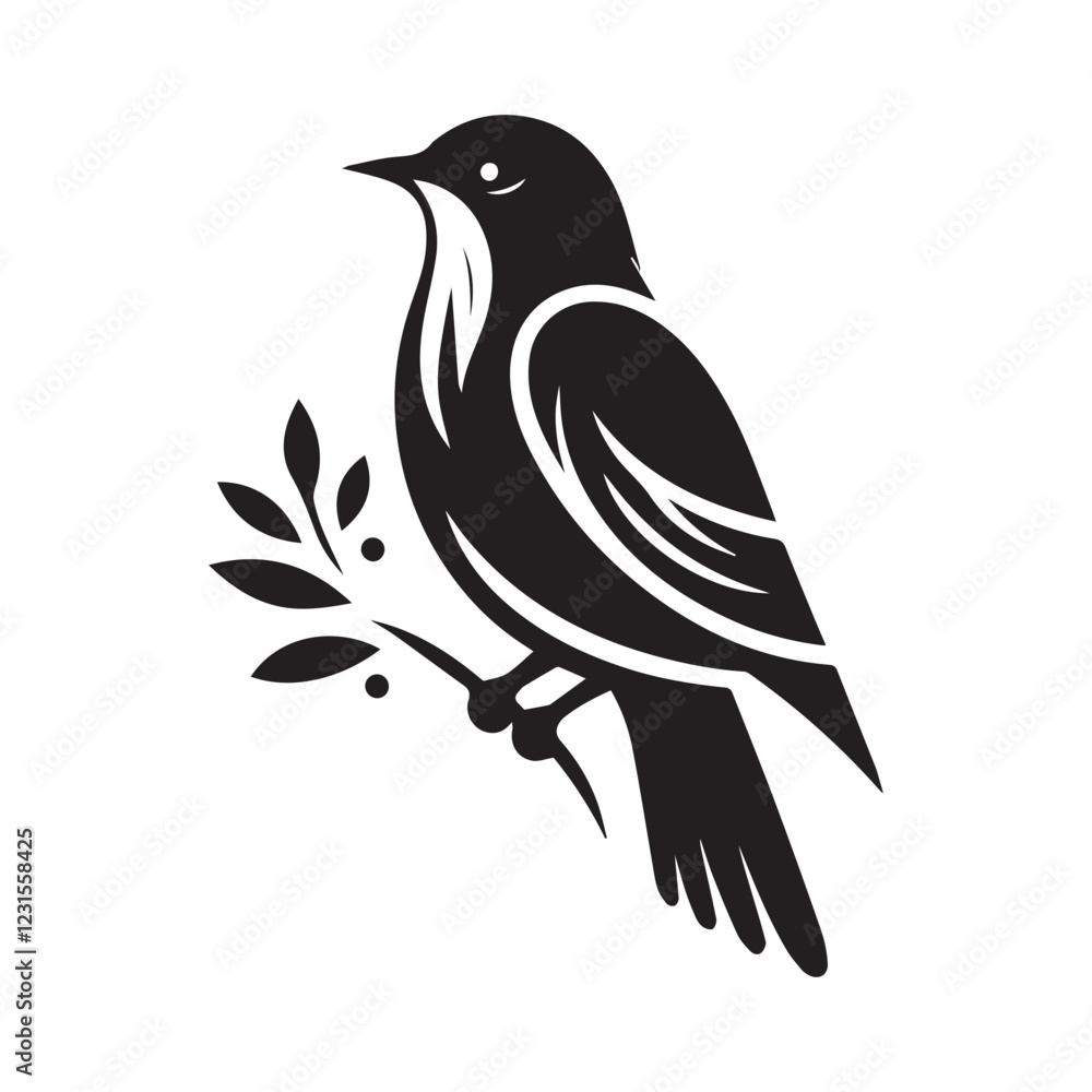 Obraz premium 2d bird logo on a white background