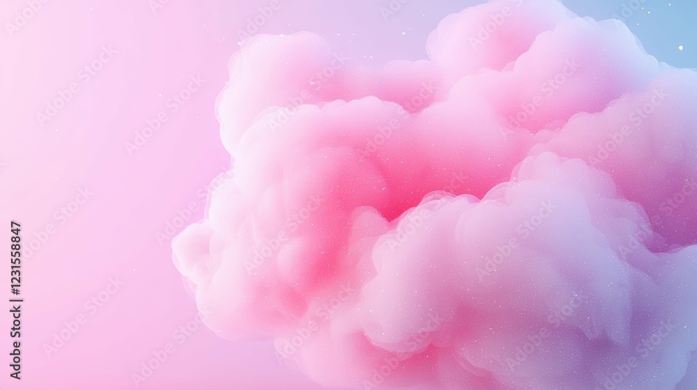 Dreamy pink cloud against a serene background. Dreamy pink cloud against a serene background.