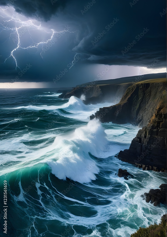 Fototapeta premium storm over the sea