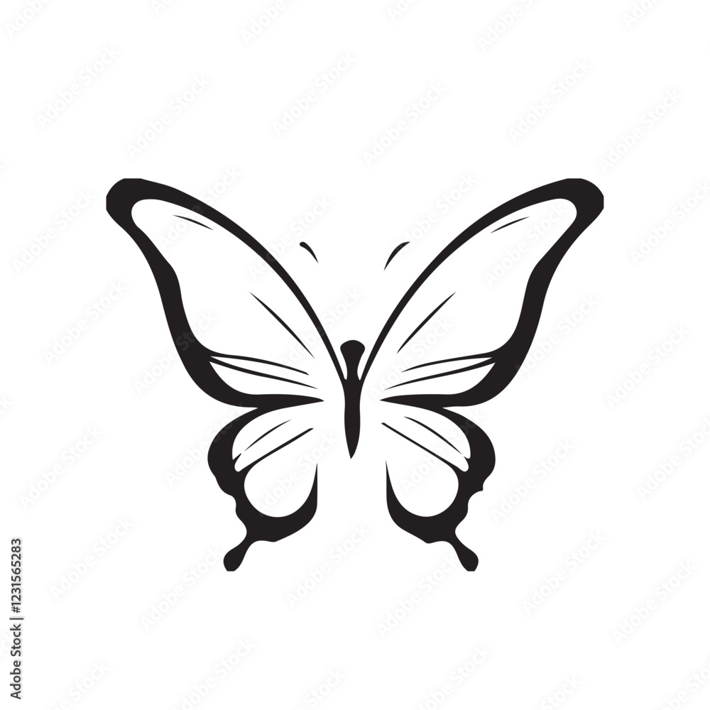 Butterfly Illustration Butterfly. Butterfly black color, flying shape, vector design. vector illustration eps 10 Butterfly Illustration Butterfly. Butterfly black color, flying shape, vector design. vector illustration eps 10