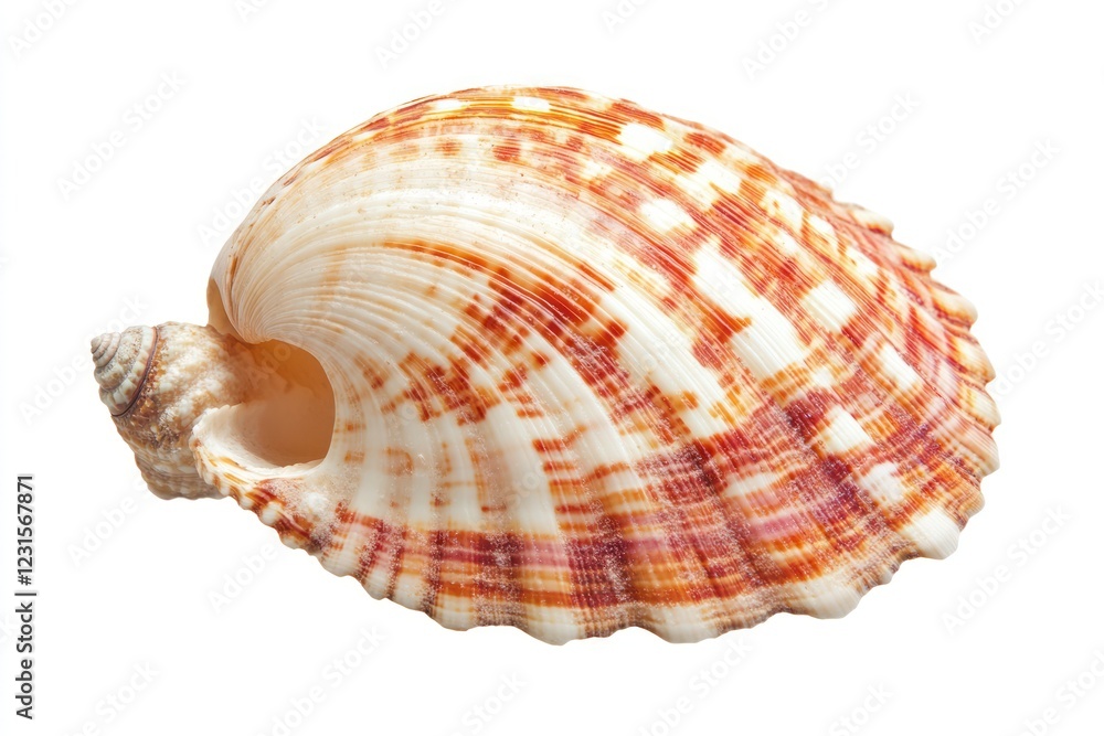 Seashell, ocean, beach, summer, nature, isolated, white background, decorative, design, element Seashell, ocean, beach, summer, nature, isolated, white background, decorative, design, element